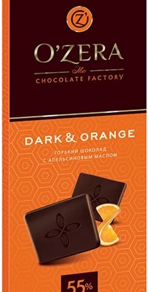 Шоколад горький O'Zera Dark&Orange с апельсиновым маслом