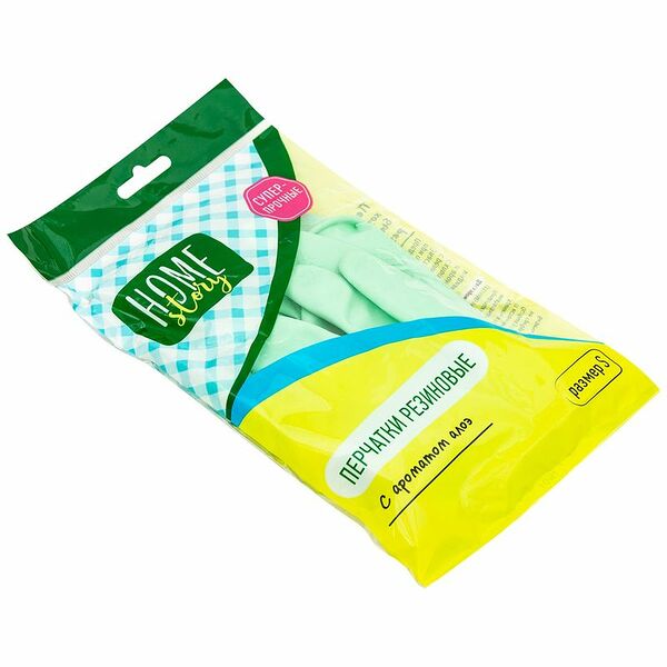 Перчатки хозяйственно-бытовые резиновые S Home Story