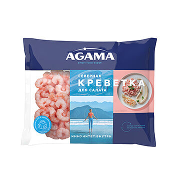 Креветки «Северная» очищенные, Agama, калибр 125-175 шт в кг