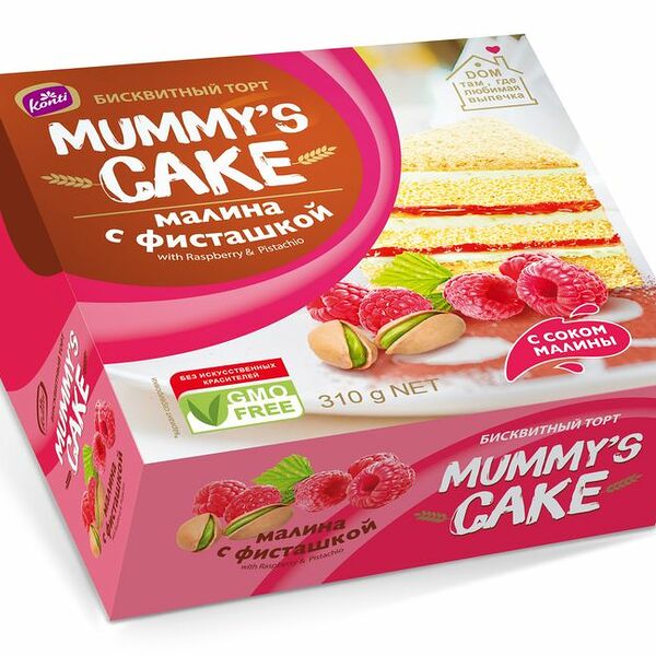 Торт Konti Mummy's Cake Малина с фисташкой 310 г