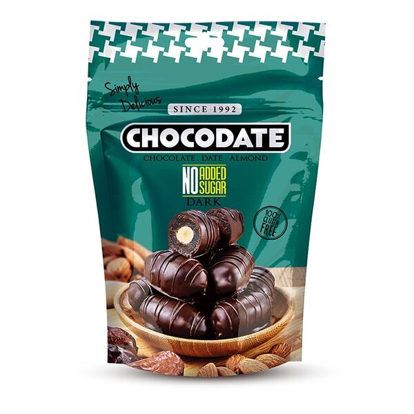 Финики Chocodate с миндалем в темном шоколаде без добавления сахара 