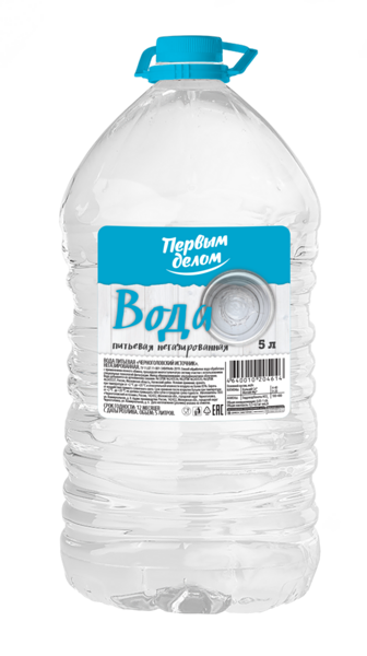 Вода Первым Делом питьевая негазированная, 5л