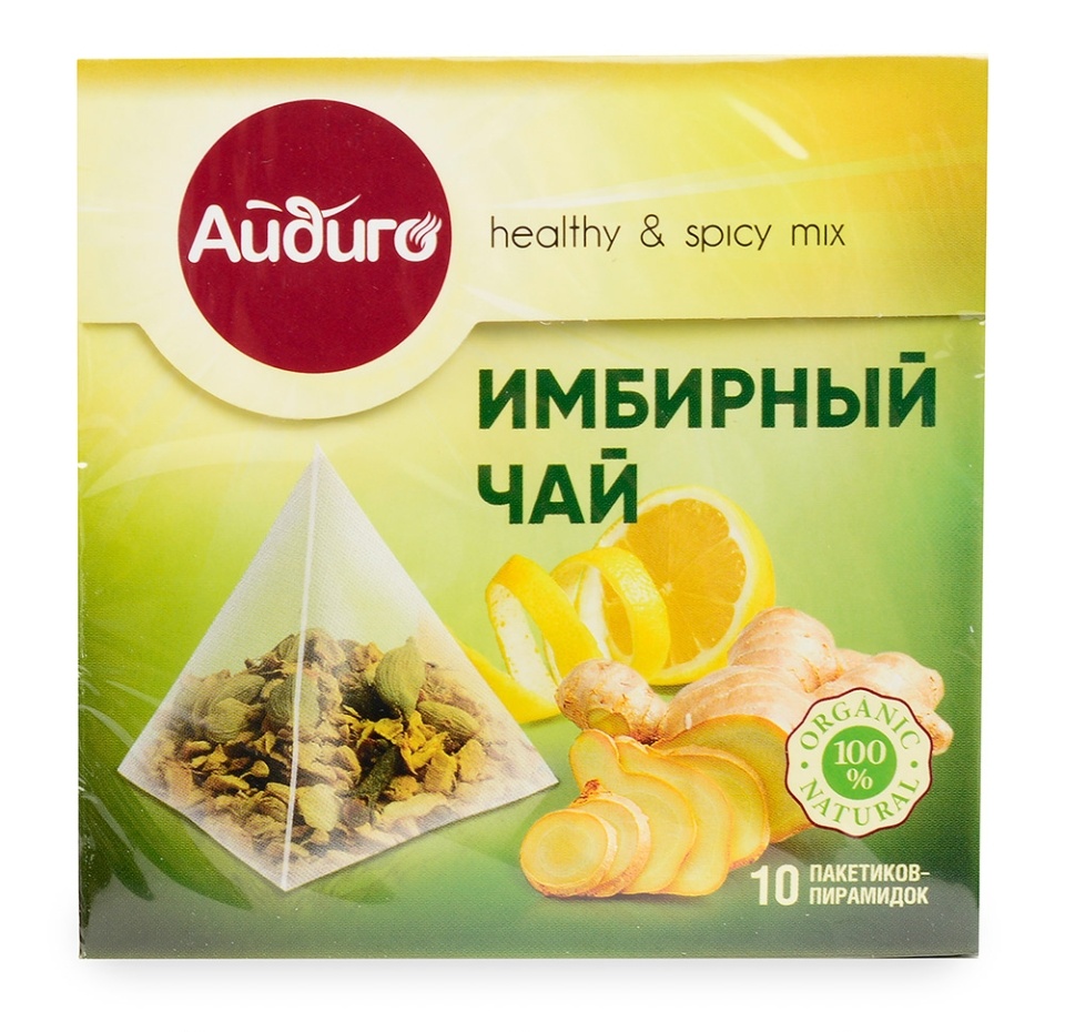 

Травяной напиток Айдиго "Имбирный чай" 10 пак*6 б/п Россия