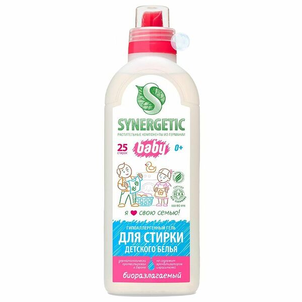 Гель Synergetic для стирки для детского белья, 750мл