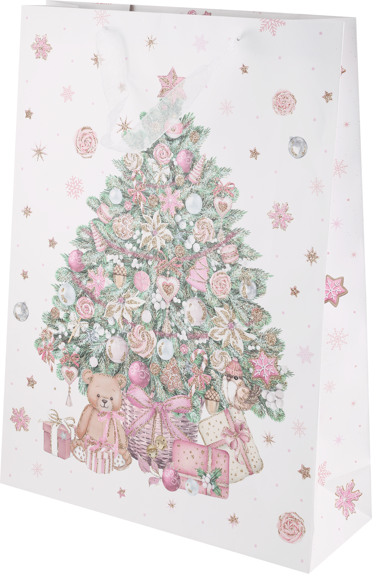 

Пакет подарочный Pink magic, с блестками, 45x33x10см Арт. XLT