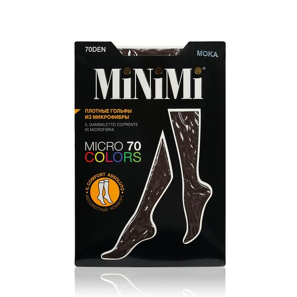 Женские гольфы из микрофибры Minimi Micro Colors 70den Moka