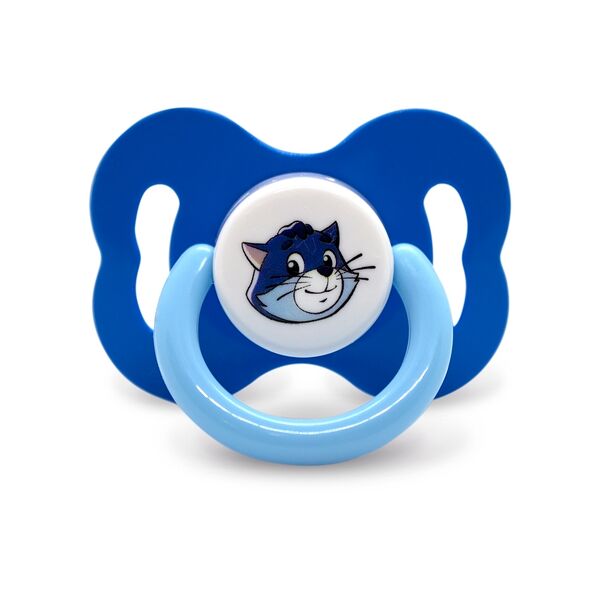 Соска-пустышка Мама Тама анатомическая силиконовая 0-6 мес Матроскин цвет синий