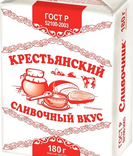 Спред растительно-жировой Сливочник Крестьянский 60% 180г