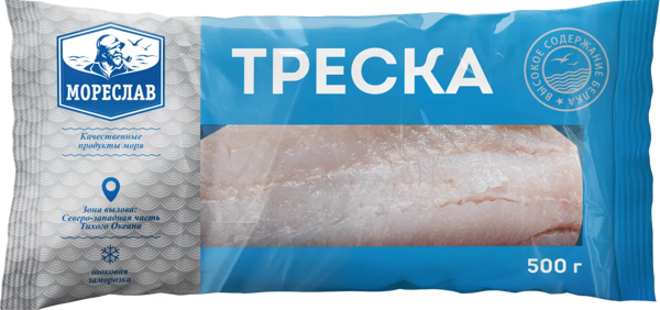 Треска Мореслав филе мороженая, 500г