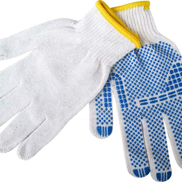 Перчатки хлопчатобумажные Империал-Трейд с ПВХ-точкой