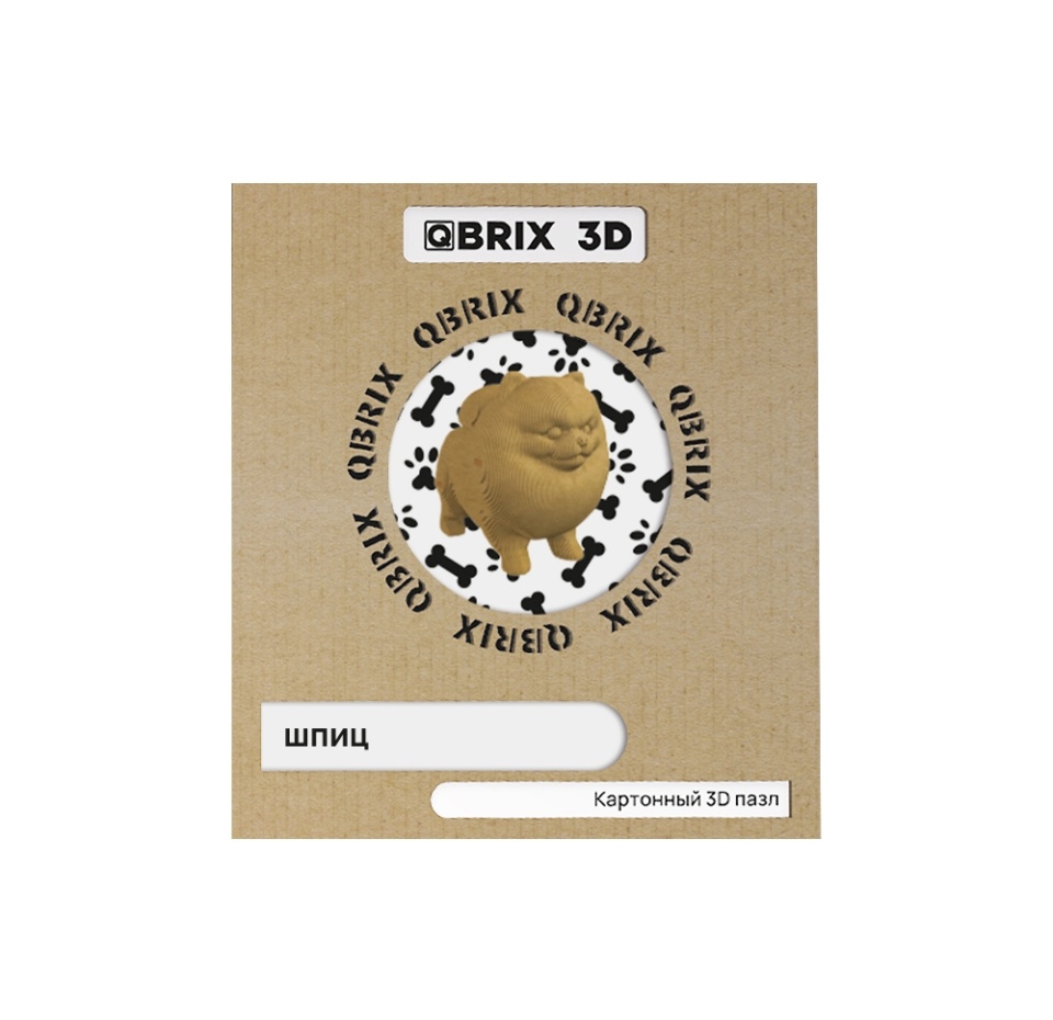 

Конструктор Qbrix Картонный 3d конструктор Шпиц