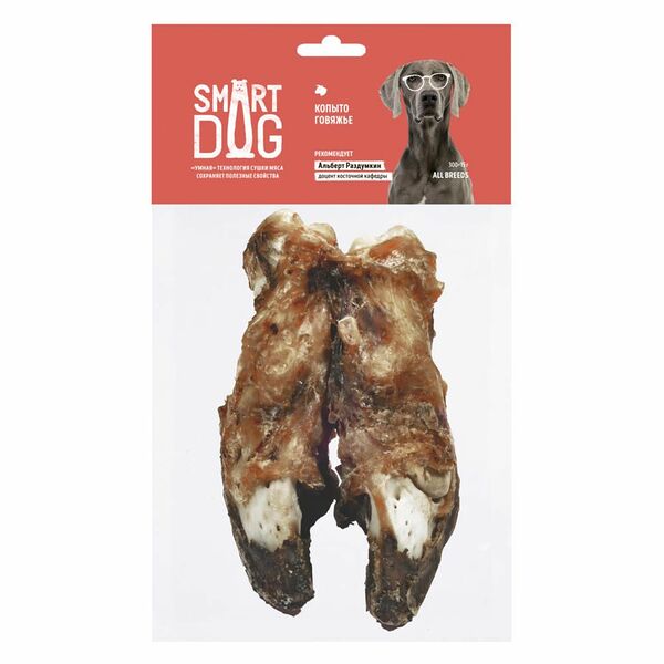 Лакомство для собак Smart Dog Копыто говяжье, 300 г