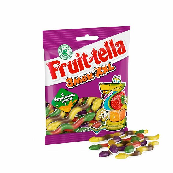Мармелад Fruittella Змеи XXL жевательный, 70г