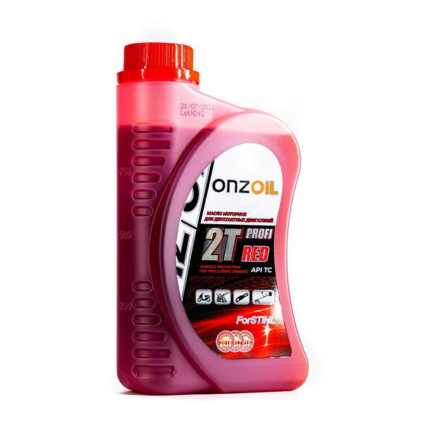 Масло моторное для двухтактных двигателей ONZOIL Profi 2T Red, 0,9л