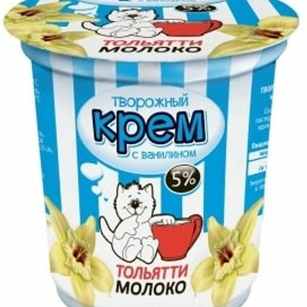Крем Тольяттимолоко творожный с ванилью 5% 130г
