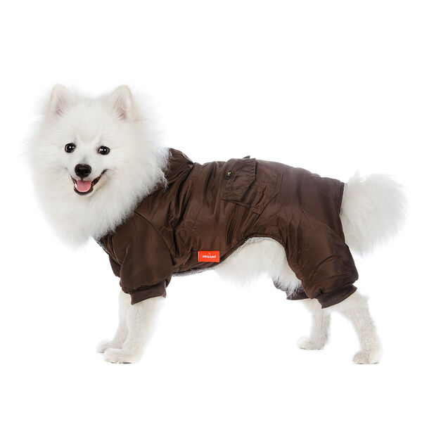 Комбинезон Petmax с капюшоном для собак M коричневый (унисекс)