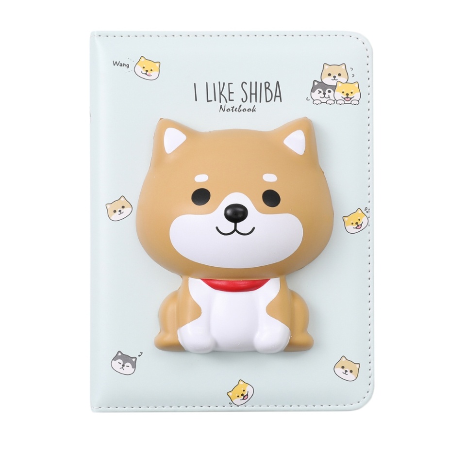 

Блокнот плюшевый сквиш «Шиба Ину I Like Shiba», А5, белый