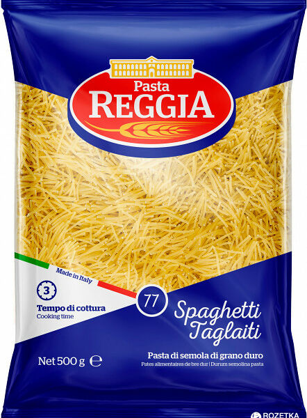 Макаронные изделия Риджиа де касерта Спагетти вермишель Тагляти №77 грА 500г