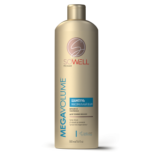 Шампунь для волос SoWell Mega Volume максимальный объем 500 мл