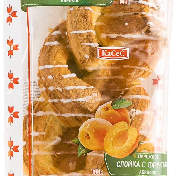 Слойка КАСЕС С фруктами, абрикос