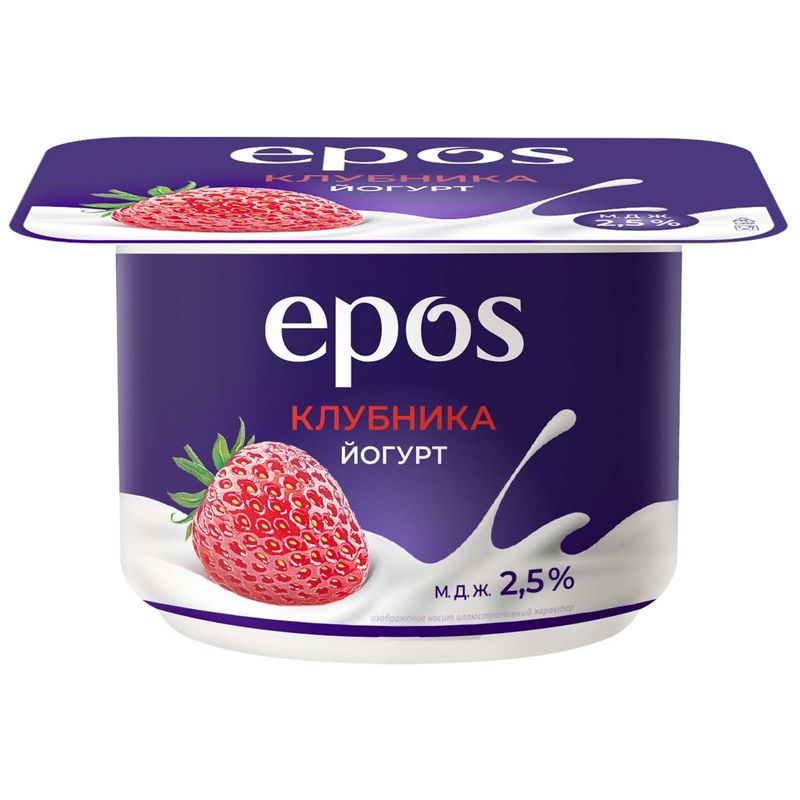 

Йогурт ложковый густой Epos Клубника 2.5% 120 г