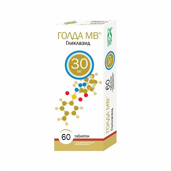 Голда МВ таблетки с модифицированным высвобождением 30 мг 60 шт