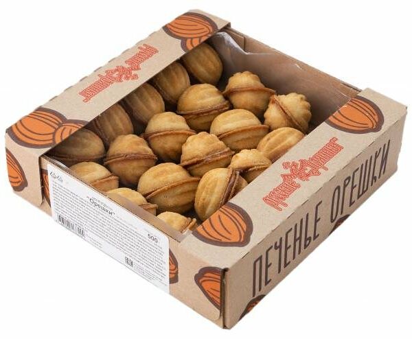 Печенье орешки со сгущённым молоком ТМ Русские пряники