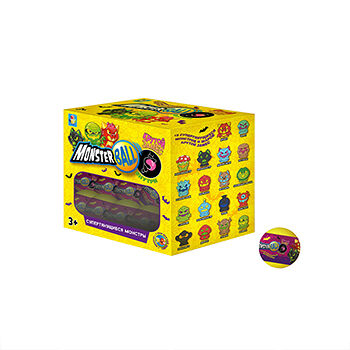Фигурки тянущиеся 1Toy Monster Ball 5см с шаром внутри 18 видов в ассортименте, Китай