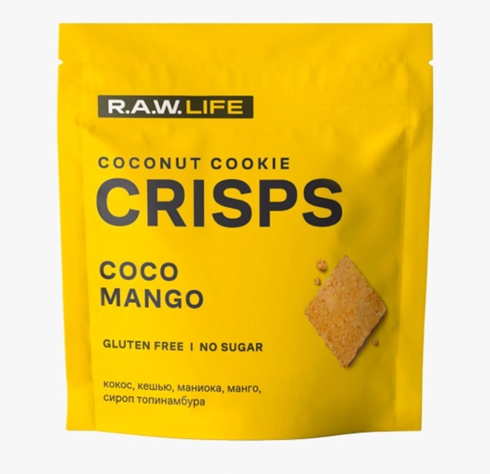 

Криспы R.A.W.Life кокос-манго без глютена и сахара 35 г