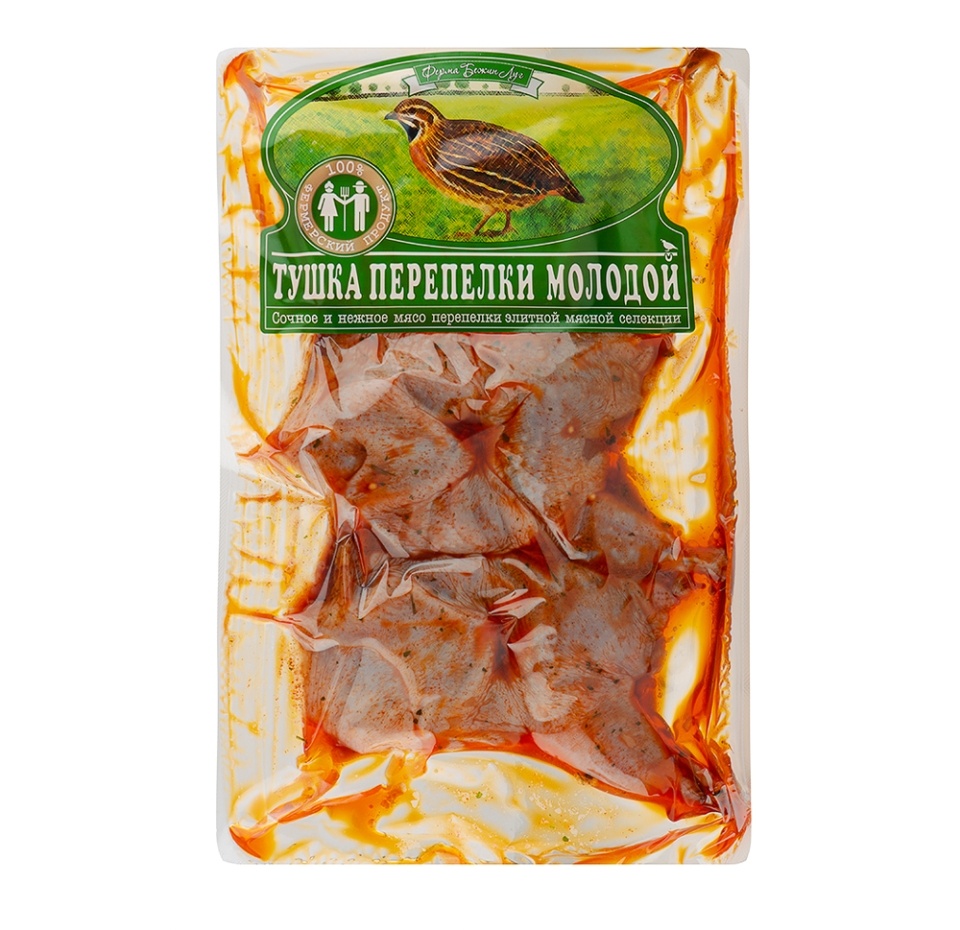 

Тушка перепелки в маринаде гриль-классический Бежин Луг 350г Россия