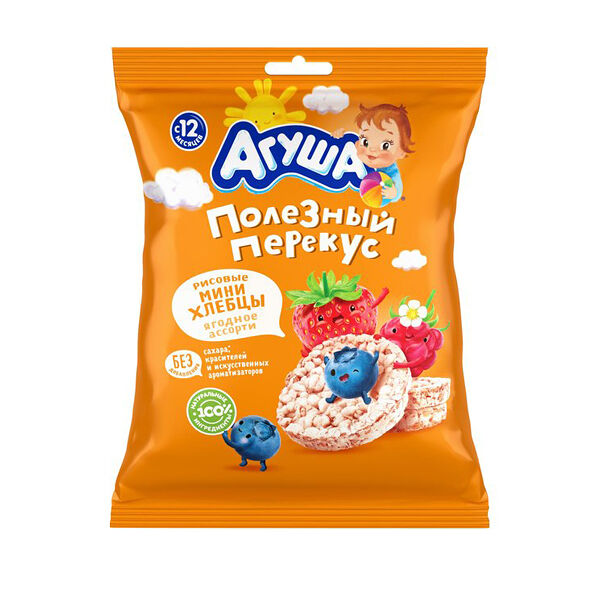Хлебцы Детские Рисовые Агуша Ягоды