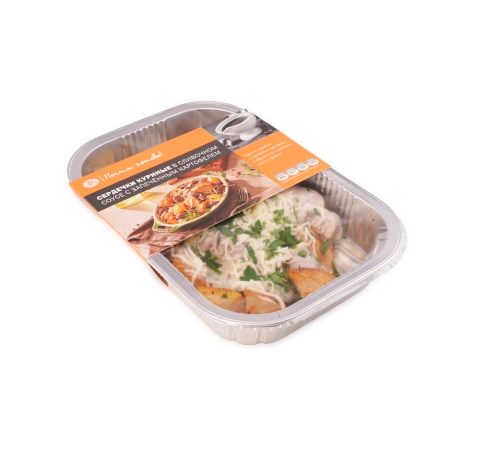 

Сердечки Почти Готово куриные в сливочном соусе с запечённым картофелем 350 г