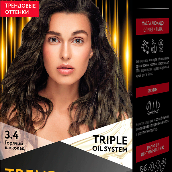 Стойкая крем-краска для волос Rocolor 3.4 Горячий шоколад