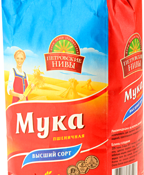 Мука пшеничная ПЕТРОВСКИЕ НИВЫ высший сорт ГОСТ