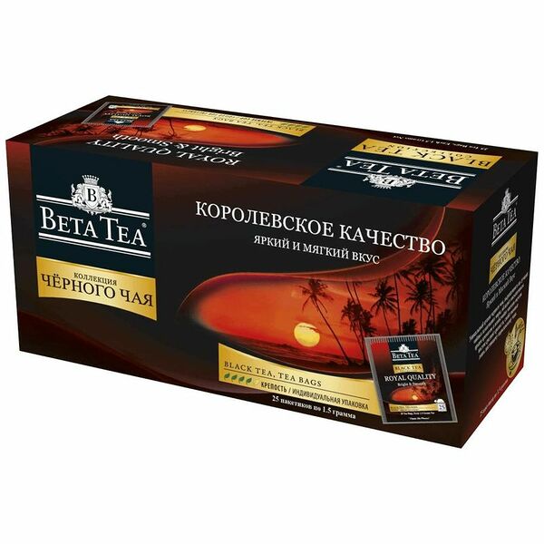 Чай Beta Tea Королевское качество Яркий и мягкий чёрный байховый 25x1.5г