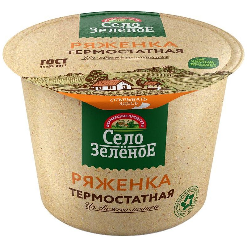 

Ряженка Село Зелёное 4% 200 мл
