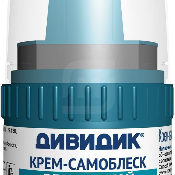 Крем-блеск для обуви Дивидик с бесцветной губкой