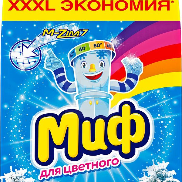Стиральный порошок Миф 3 в 1 Свежий цвет автомат