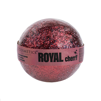 

Бурлящий шар для ванн L'Cosmetics с блестками Royal cherry 120г, Россия