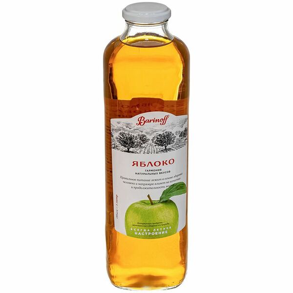 Сок Barinoff яблочный восстановленный, 1л