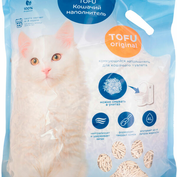Кошачий наполнитель Tofu original 2.5 кг