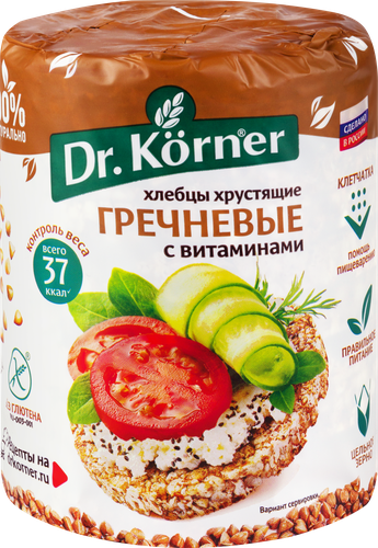 

Хлебцы Dr. Korner гречневые с витаминами 100 г