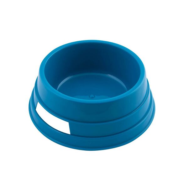 Миска пластиковая круглая для собак 16см синяя