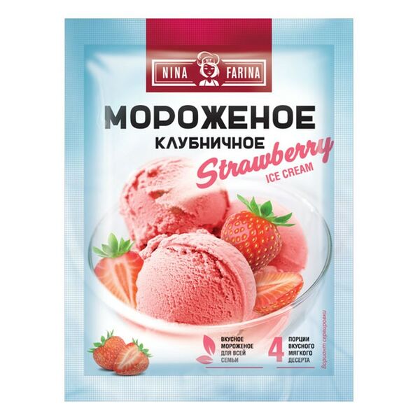 Сухая смесь для приготовления клубничного морожен 70г