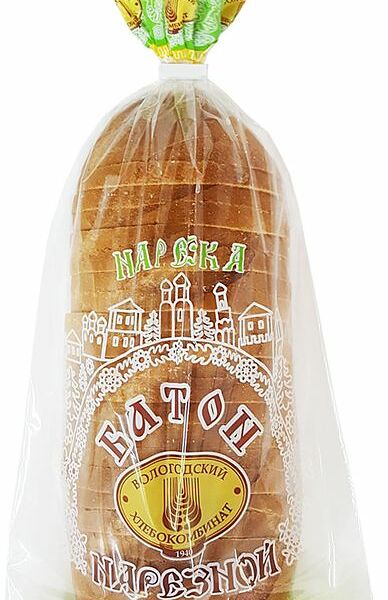 Батон Вологодский ХК нарезной нарезка 400г