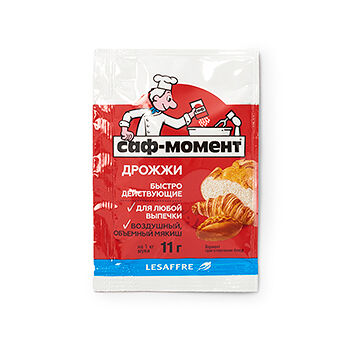 Дрожжи хлебопекарные Саф-момент сухие быстродействующие 11г