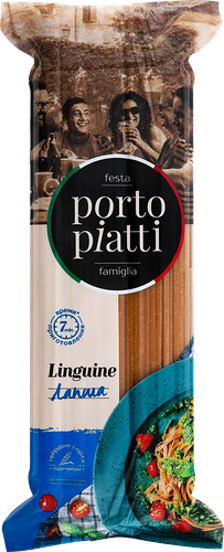 Макароны цельнозерновые Porto Piatti Linguine Лапша, 500г