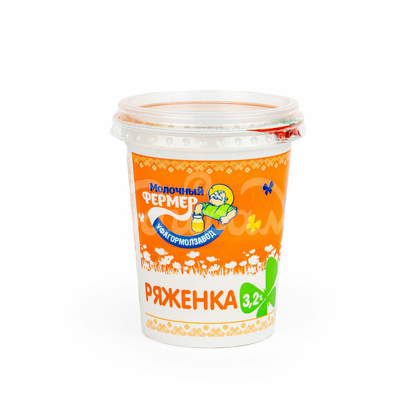 Ряженка Молочный  Фермер 3.2% 400гр стакан