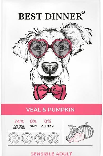 Сухой корм для собак Best Dinner с Телятиной и Тыквой 12кг
