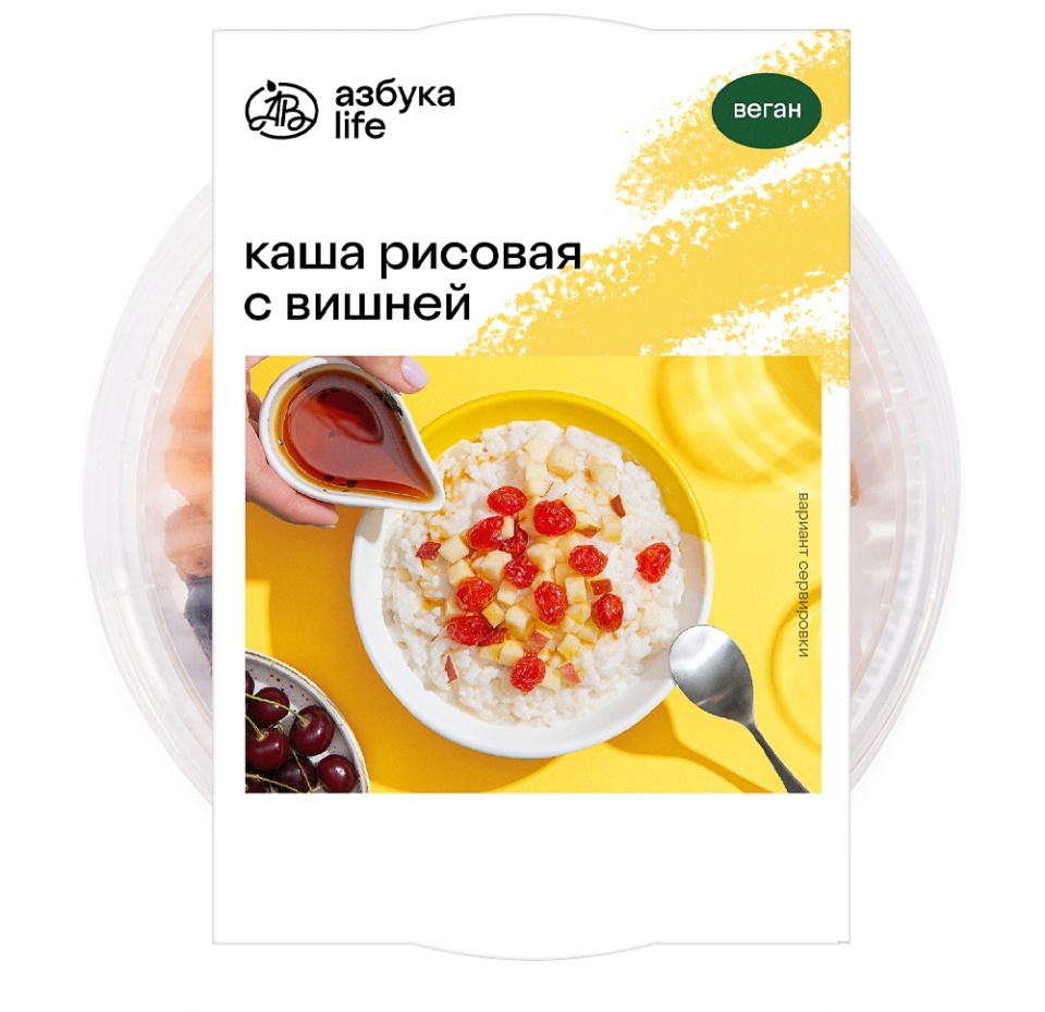 

Каша рисовая с вишней Азбука life 250 г